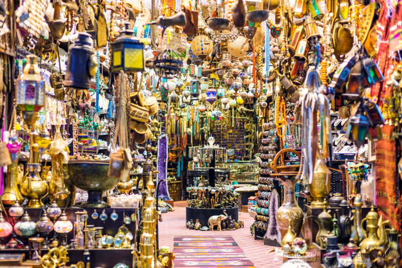 Oman, Muscat. Shop in the old Mutrah souk
